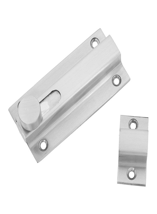 BOSCO Heavy-Duty Stainless Steel Door Security Latch Lock - 4 Inch Tower Bolt with Smooth Silver Finish for Bathroom, Kitchen, Bedroom, Balcony & Office - Rustproof, Durable, Easy to Install - 1 Pc - Image 4